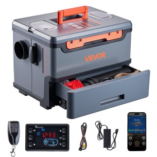 VEVOR Φορητός Πετρελαιοκίνητος Θερμαντήρας 8KW, DC 12V/24V, με Έλεγχο Bluetooth, Τηλεχειριστήριο, Οθόνη LCD, 5 Λ Δεξαμενή Καυσίμ