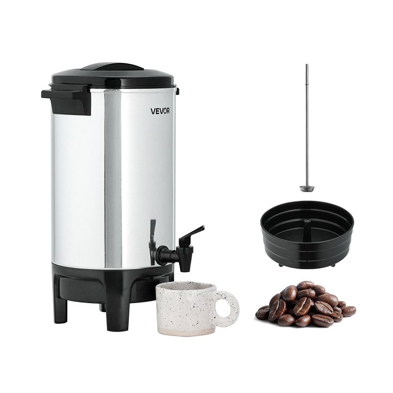 VEVOR Επαγγελματική Καφετιέρα 4.5L, 30 Κούπες, 1190W, 183℉-201℉ SYKFT30CUPSWUUJ56001V2