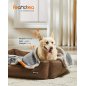 Feandrea Αδιάβροχη κουβέρτα κατοικιδίων από sherpa fleece για μικρά σκυλιά και γάτες, διπλής όψης, πλενόμενη, προστατευτικό κανα