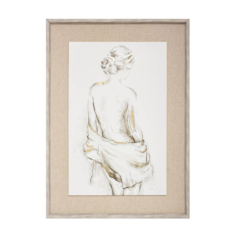 Υφασμάτινος Πίνακας σε Καμβά με Κορνίζα 51 x 71 cm Nude Portrait Atmosphera 173911