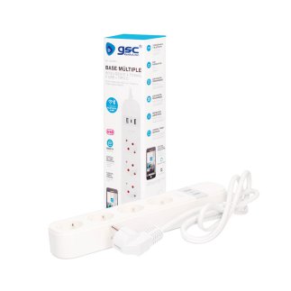 Πολύπριζο Smart Ασφαλείας 4 Θέσεων με 2 Θύρες USB και Type-C 1.5 m GSC 100045001