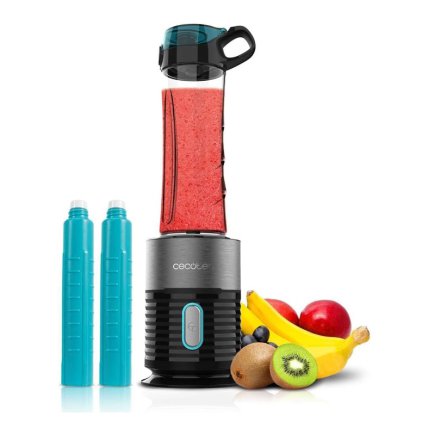 Μπλέντερ για Smoothies με 2 Κανάτες/Ποτήρια 600 ml και Μύλο Άλεσης 650 W Power Titanium 650 EasyGo Cecotec CEC-03988