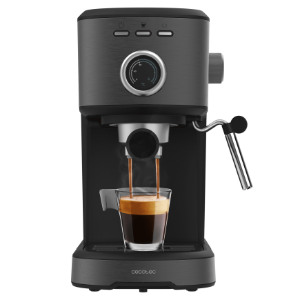 CECOTEC  Καφετιέρα Espresso Power 20 Pecan Steel, Ψηφιακή με 20 Bar και Ρυθμιζόμενο Ατμοποιητή  CEC-00275