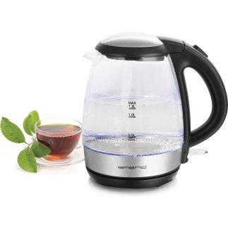 Γυάλινος Βραστήρας 1.2lt 2200W Μαύρο WK-125145 Emerio