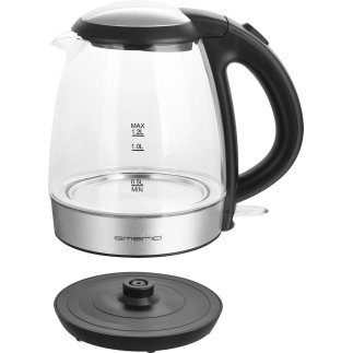 Γυάλινος Βραστήρας 1.2lt 2200W Μαύρο WK-125145 Emerio