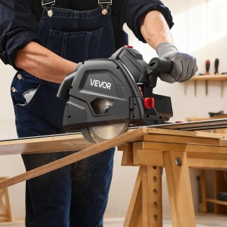 VEVOR Σετ Βυθιζόμενης Σέγας 165.1 mm με Δίσκο 48 Δοντιών, Ρύθμιση Γωνίας 0-45°, Βάθος Κοπής 55 mm, Μαύρο JLGDJ1200W65PJ2R1001V2