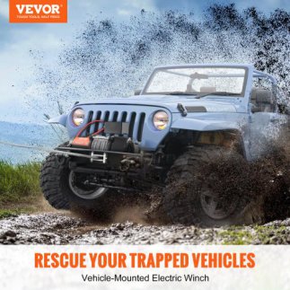 Ηλεκτρικό Βίντσι VEVOR 12V 4500 lb με Ατσάλινο Σχοινί και Ασύρματο Τηλεχειριστήριο GSSJPGSSYCYCAZZ41V9