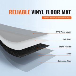 Αυτοκόλλητα Πλακάκια Δαπέδου VEVOR 12x12", 50τμχ, Λευκό Μάρμαρο  ZZYXJDDBDLS5P9FOZV0