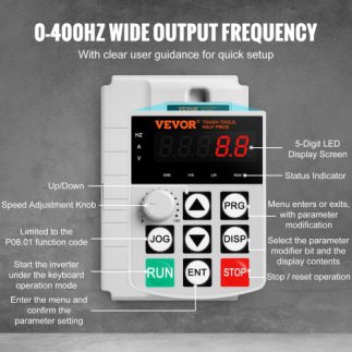 VEVOR Ευέλικτος Ρυθμιστής Ταχύτητας 3-Φάσεων 7.5KW 10HP BPDSQ10HP0005U6U2V7