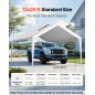 VEVOR Αντικατάσταση Κάλυψης Carport 3.6 x 6 m - UV Ανθεκτικό & Αδιάβροχο CKPB12X20FTBB7CQI001V0