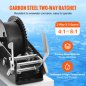 VEVOR Χειροκίνητος Βίντσι 3500 lbs με Ιμάντα 33 ft για Σκάφος/Τρέιλερ CYSDJP3500BDRD94XV0