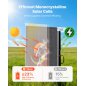 VEVOR Πτυσσόμενο Ηλιακό Πάνελ 200W με Σκελετό, Υψηλής Απόδοσης Μονοκρυσταλλικό Φορητό Φορτιστής με 30A PWM Ελεγκτή & MC4, IP67 Α