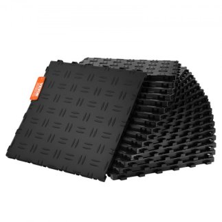 VEVOR  Πλακάκια Γκαράζ Διασυνδεόμενα, 12x12x0.53 ιντσών, 25τμχ, Αντιολισθητικά, Μαύρα CKDDHSJ251212I91TV0