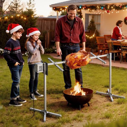 VEVOR Ηλεκτρική Σούβλα BBQ 8 Επιπέδων με Ικανότητα Φορτίου 60kg KZSNXDXZKJ567EBR8001V2
