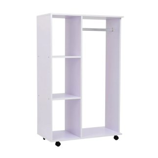 Ξύλινη Ανοιχτή Τροχήλατη Ντουλάπα 80 x 40 x 128 cm HOMCOM 02-0604