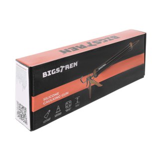 Bigstreen Πιστόλι Σιλικόνης 600 ml για Φύσιγγες και Σακουλάκια, Μεταλλικό, με 5 Ακροφύσια και 5 Σπάτουλες 27563