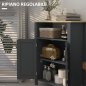 kleankin Ντουλάπα μπάνιου 3 ραφιών από MDF και μοριοσανίδα με ρυθμιζόμενο εσωτερικό ράφι, 60x30x80,5 cm 834-578V00CG