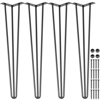 Σετ 4 Μαύρα Πόδια Τραπεζιού VEVOR 28" για Βάρος 220lbs από Ανθρακοχάλυβα  TZZT4PCS28YC3G001V0