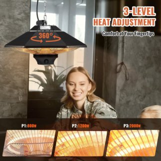 VEVOR Κρεμαστός Θερμαντήρας Βεράντας 2000W με Τηλεχειριστήριο  HWXJRQ2KWSXXDUILIV2