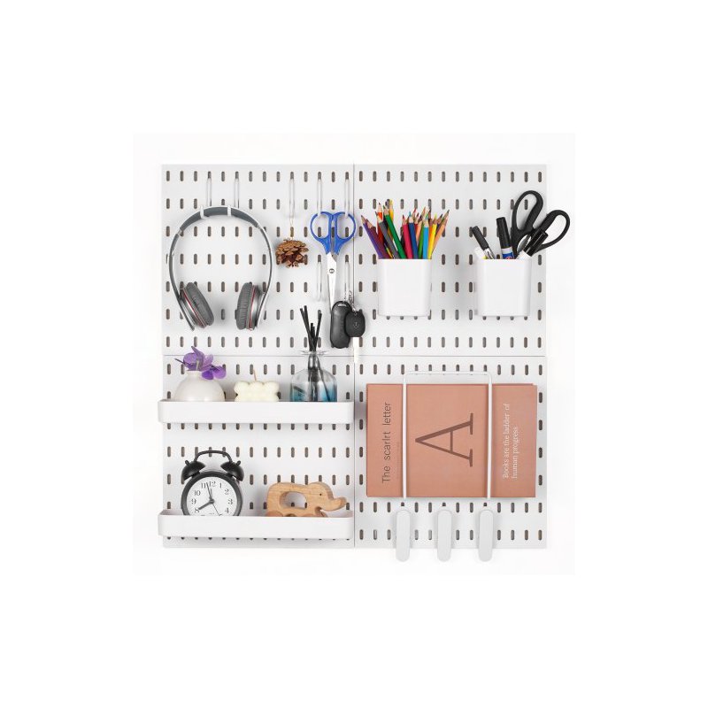 VEVOR Σετ Συνδυασμού Πλαστικής Πινακίδας 11 x 11" 4 Πάνελ για Σπίτι Λευκό GJGBBSSL11110W8N0V0