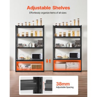 VEVOR Ράφια Αποθήκευσης 5 Επιπέδων 18" Β x 48" Π x 78" Υ για Γκαράζ JSBSXHJ184872WVXVV0