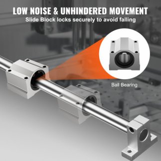 VEVOR  Σετ Οδηγών Γραμμής SFC16 1000mm, 2 Οδηγοί 1000mm, 4 Μπλοκ SC16, 4 Υποστηρίγματα, Κιτ για CNC Έργα DIY ZXH16MM1000MMWXUNV0