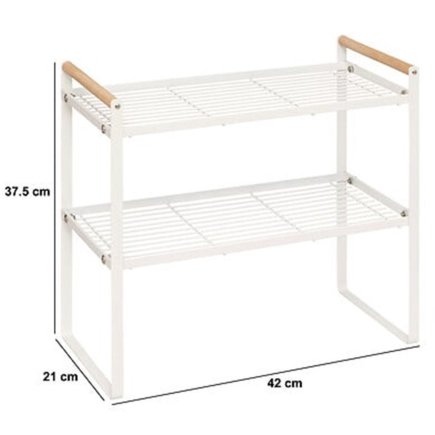 5FIVE Simply smart Μεταλλικό Ράφι Κουζίνας για Πάγκο 42x21x37,5cm για Αποθήκευση Αξεσουάρ 190173