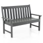 Costway Γκρι Πάγκος Κήπου από HDPE για 2-3 άτομα 132 x 65 x 91 εκ. NP10895GR