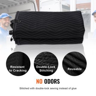 VEVOR  Κουβέρτα Ηχομόνωσης με Θηλιές, 96" x 80", Μαύρη DCBYT96X80INMZ6ETV0