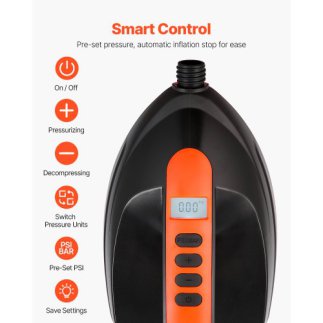 VEVOR Ηλεκτρική Αντλία SUP 20PSI με Ασύρματο Χειρισμό και Σύνδεση Αυτοκινήτου 12V JBDDQB20PSIDK0B82V9