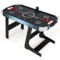 Costway Πτυσσόμενο Τραπέζι Air Hockey με LED και Ηλεκτρικό Κινητήρα 12V UY10184DE-BK