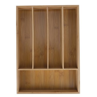 Galileo Θήκη για μαχαιροπίρουνα από μπαμπού 35,5x25,5x5 εκ. 5 διαμερίσματα SChef 5903932