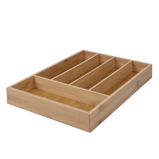Galileo Θήκη για μαχαιροπίρουνα από μπαμπού 35,5x25,5x5 εκ. 5 διαμερίσματα SChef 5903932