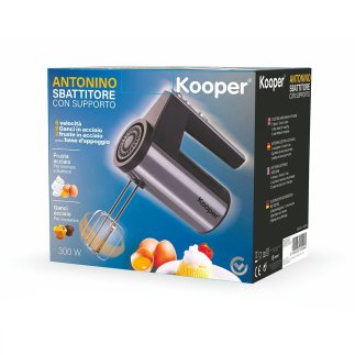 Kooper Ηλεκτρικός χτυπητήρας με βάση, 5 ρυθμιζόμενες ταχύτητες και λειτουργία turbo 300W Antonino 5902499