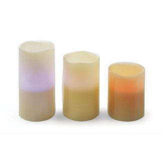 Kooper Σετ 3 κεράκια LED με 12 αλλαγές χρωμάτων και τηλεχειριστήριο 2196125