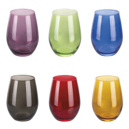 Galileo Σετ 6 ποτήρια νερού 600 ml από γυαλί Luce Color Sibilla 5912954