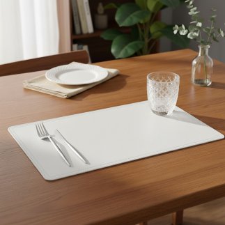 Villa d'Este Home Σετ 6 τμχ Διπλής Όψης Σουπλά από PVC 30x44 cm Horeca Λευκό 5921704