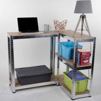 KINZO Μεταλλική και Ξύλινη Ραφιέρα 5 Επιπέδων 170x75cm για Βαριά Φορτία - Γαλβανισμένη Κατασκευή 02813850