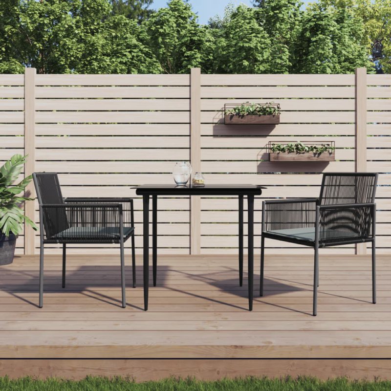 vidaXL Καρέκλες Κήπου 2 τεμ. Μαύρες 54x60,5x83,5 εκ Συνθ. Ρατάν/Μαξιλ. 364102 vidaXL Καρέκλες Κήπου 2 τεμ. Μαύρες 54x60,5x83,5 εκ Συνθ. Ρατάν/Μαξιλ. 364102