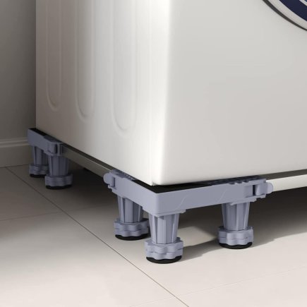 vidaXL Βάση πλυντηρίου ρούχων Γκρι 67 x 67 x 12 εκ Ανοξείδωτο ατσάλι 42009957