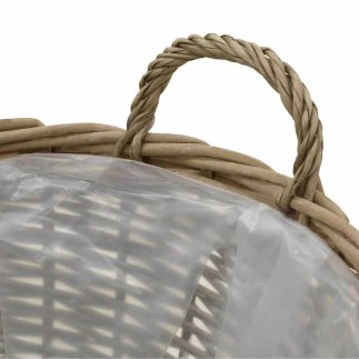 vidaXL Γλάστρες Υπερυψωμένες 4 τεμ. Wicker με Επένδυση Πολυαιθυλενίου 246830