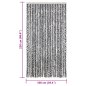 vidaXL Σήτα Εντόμων Γκρι/Μαύρη/Λευκή 100 x 220 εκ. από Σενίλ 377337