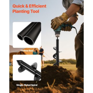 VEVOR Σπειροειδής Τρυπάνι για Φυτεύσεις 8x29 cm LXZZT1G80MM3OK4N5001V0