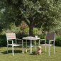 MultiGarden Σετ 2 λευκών κήπου καρεκλών για βεράντα ή μπαλκόνι από ατσάλι και HDPE MultiGarden YC-051KD-3-5