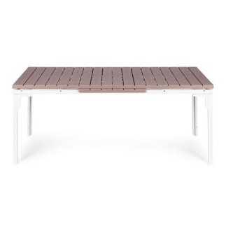 MultiGarden Πτυσσόμενο Τραπέζι Κήπου 180-240 εκ. για 12 άτομα, ατσάλινο με HDPE, μπεζ MultiGarden SAE-180-3-5