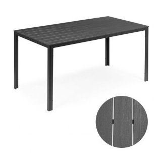 MultiGarden Εξαθέσιο τραπέζι κήπου 156x78 εκ. από polywood, γκρι, έπιπλα βεράντας MultiGarden SAK-156-GREY