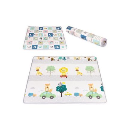 ECOTOYS Εκπαιδευτικό διπλής όψης πτυσσόμενο παιδικό στρώμα αφρού με αλφάβητο ECOTOYS ECOEVA024