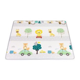 ECOTOYS Εκπαιδευτικό διπλής όψης πτυσσόμενο παιδικό στρώμα αφρού με αλφάβητο ECOTOYS ECOEVA024