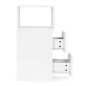 MODERNHOME Κομοδίνο με LED φωτισμό, λευκό, με 2 συρτάρια, για κρεβατοκάμαρα ModernHome TH-3TNS-5