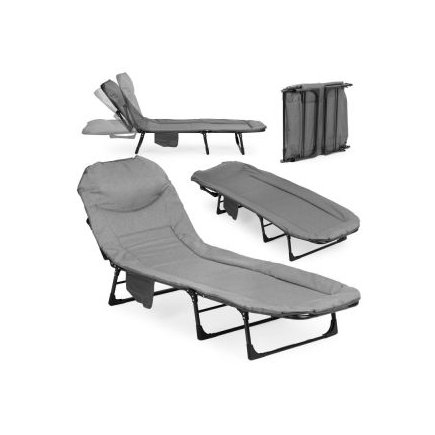 MULTIGARDEN Πτυσσόμενο στρατιωτικό κρεβάτι ύπνου 200x65 εκ. καναδικού τύπου MultiGarden GMFC-20180-4